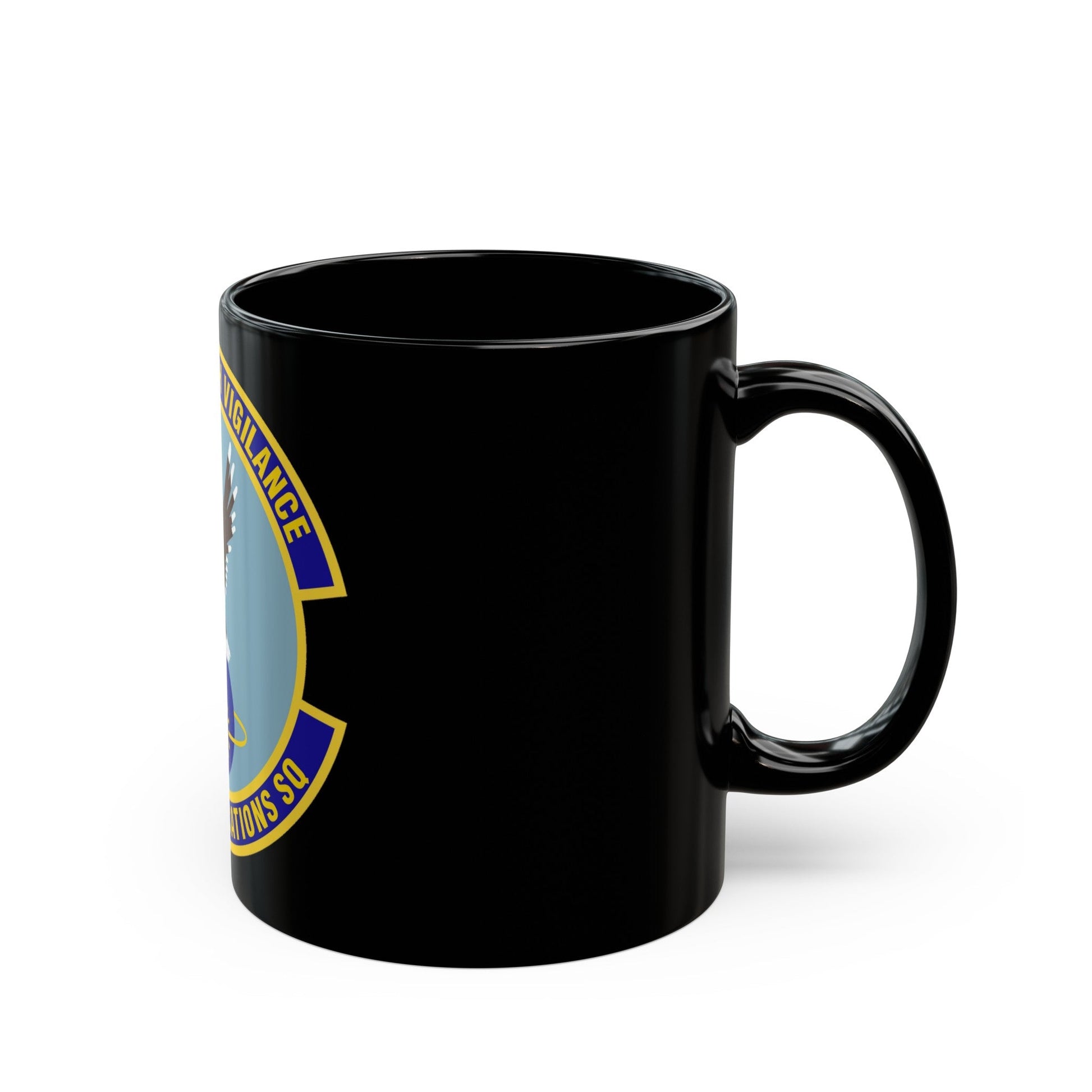 5th Communications Squadron (U.S. Air Force) Black Coffee Mug-The Sticker Space