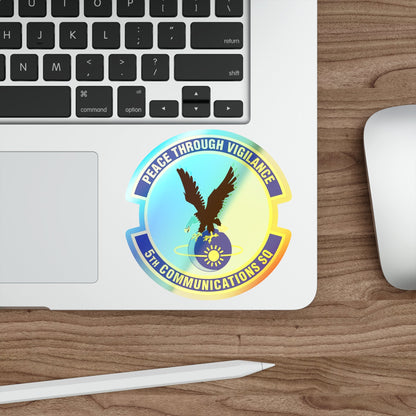 5th Communications Squadron (U.S. Air Force) Holographic STICKER Die-Cut Vinyl Decal-The Sticker Space