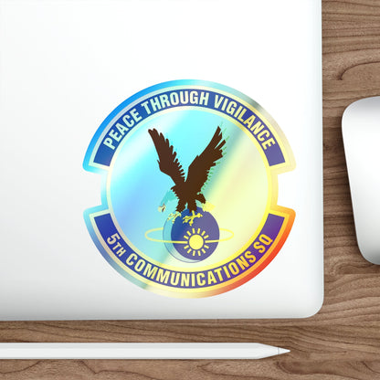 5th Communications Squadron (U.S. Air Force) Holographic STICKER Die-Cut Vinyl Decal-The Sticker Space