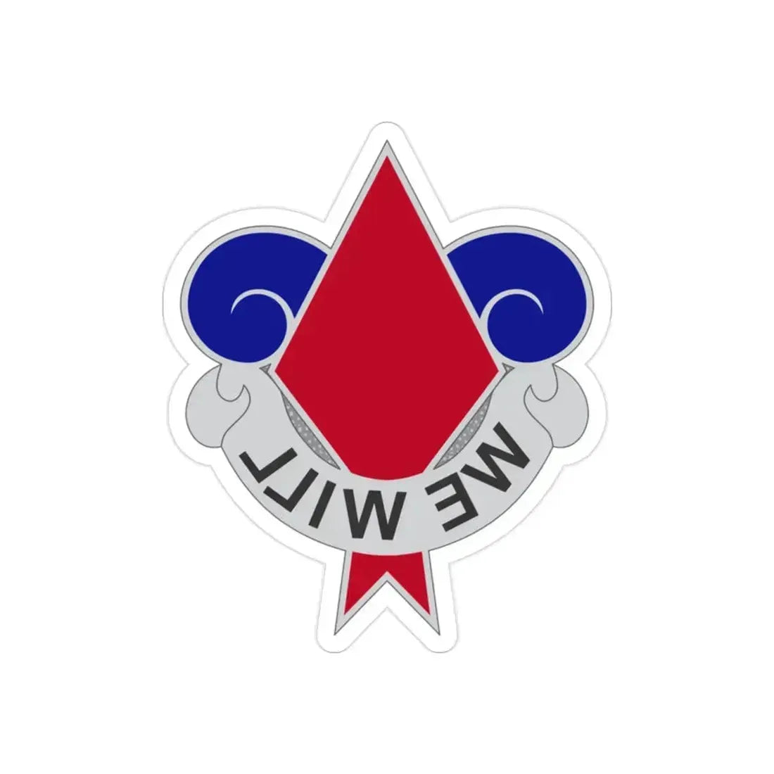 5th Infantry Division (U.S. Army) REVERSE PRINT Transparent Die-Cut STICKER 2 Inch Die-Cut Transparent - The Sticker Space