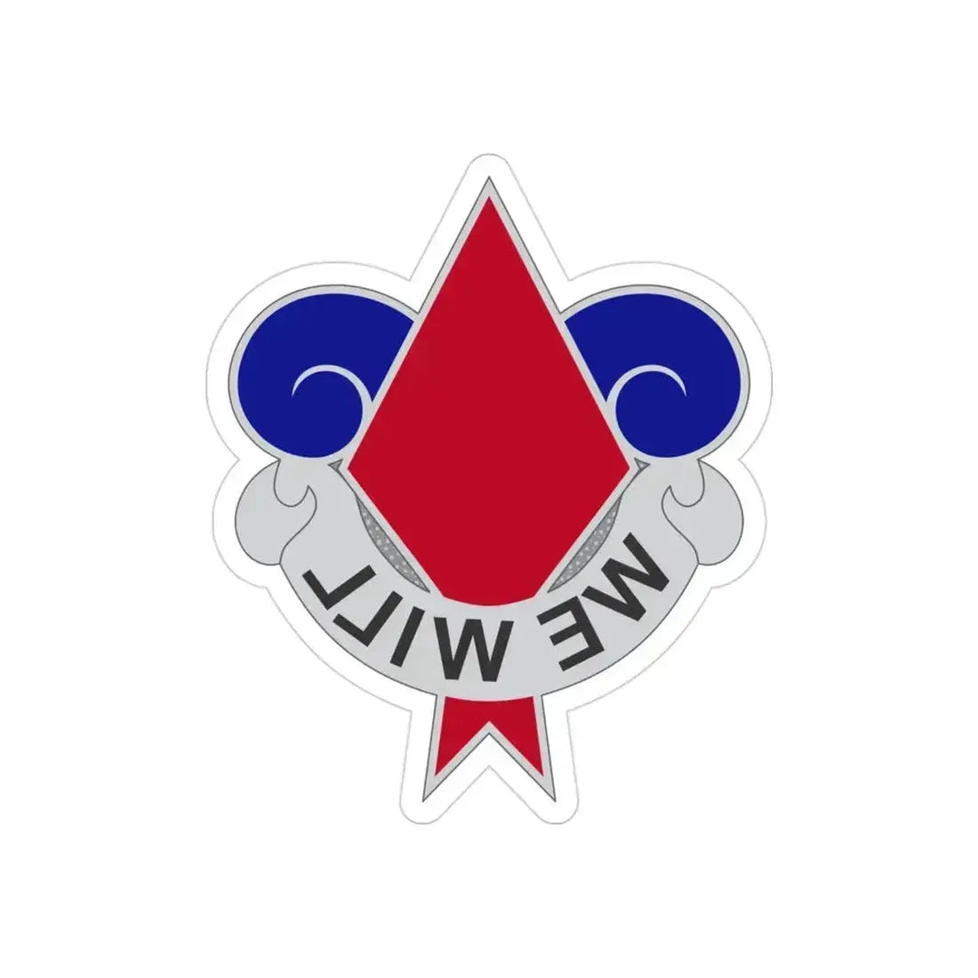 5th Infantry Division (U.S. Army) REVERSE PRINT Transparent Die-Cut STICKER 3 Inch Die-Cut Transparent - The Sticker Space