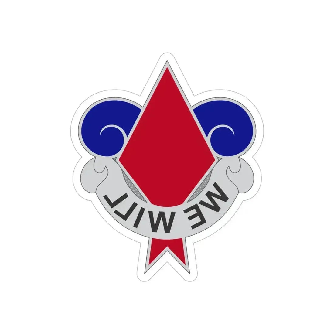 5th Infantry Division (U.S. Army) REVERSE PRINT Transparent Die-Cut STICKER 5 Inch Die-Cut Transparent - The Sticker Space