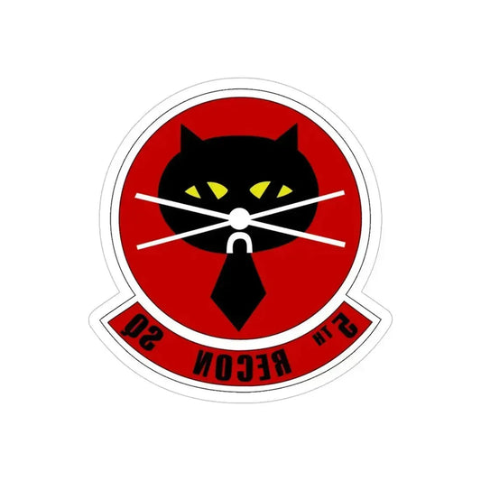 5th Reconnaissance Squadron (U.S. Air Force) REVERSE PRINT Transparent Die-Cut STICKER 6 Inch Die-Cut Transparent - The Sticker Space