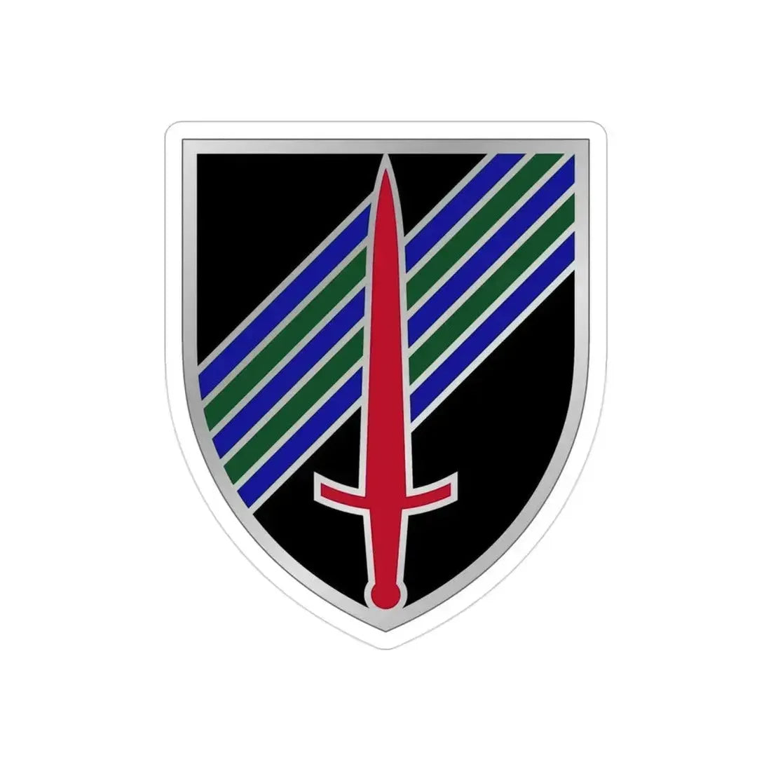 5th Security Force Assistance Brigade (U.S. Army) REVERSE PRINT Transparent Die-Cut STICKER 3 Inch Die-Cut Transparent - The Sticker Space