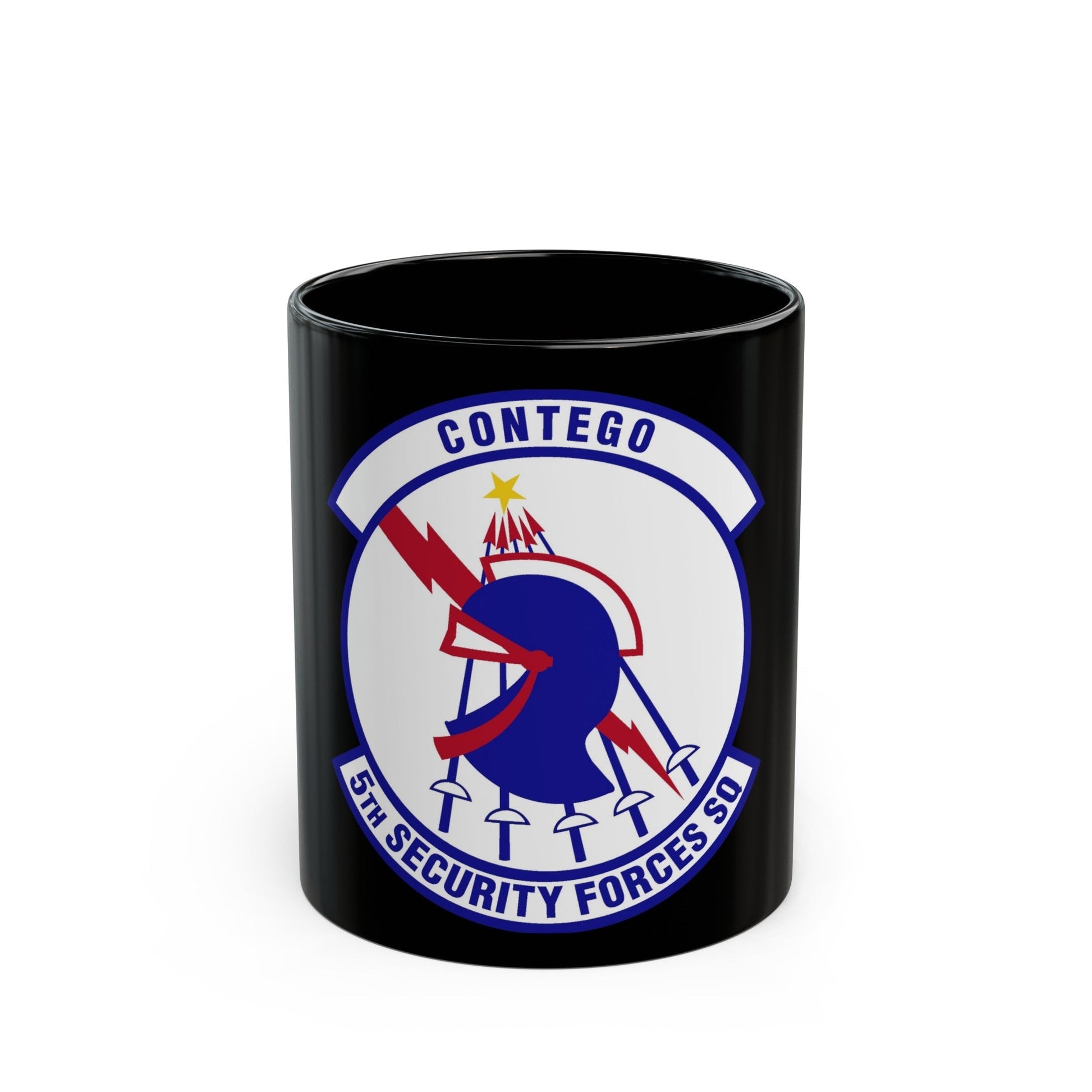 5th Security Forces Squadron (U.S. Air Force) Black Coffee Mug-11oz-The Sticker Space