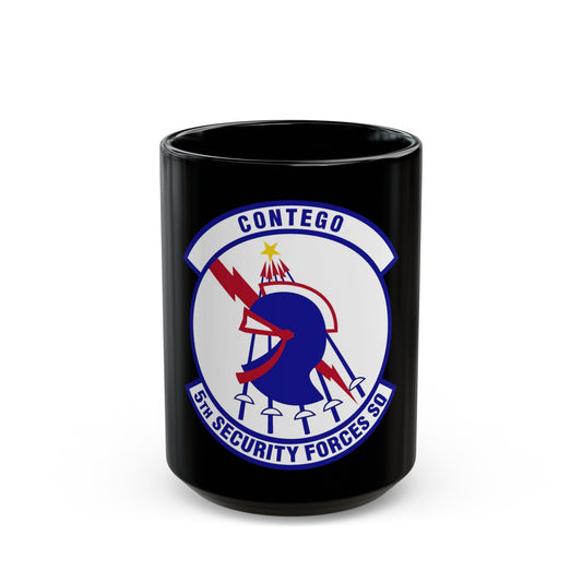 5th Security Forces Squadron (U.S. Air Force) Black Coffee Mug-15oz-The Sticker Space