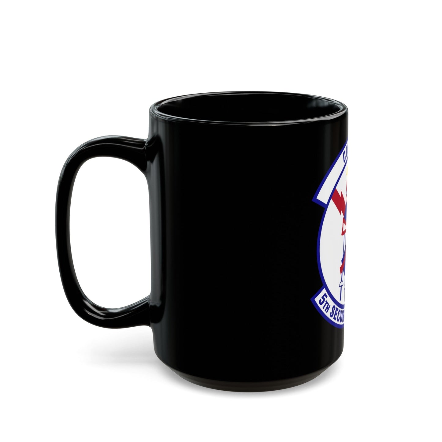 5th Security Forces Squadron (U.S. Air Force) Black Coffee Mug-The Sticker Space