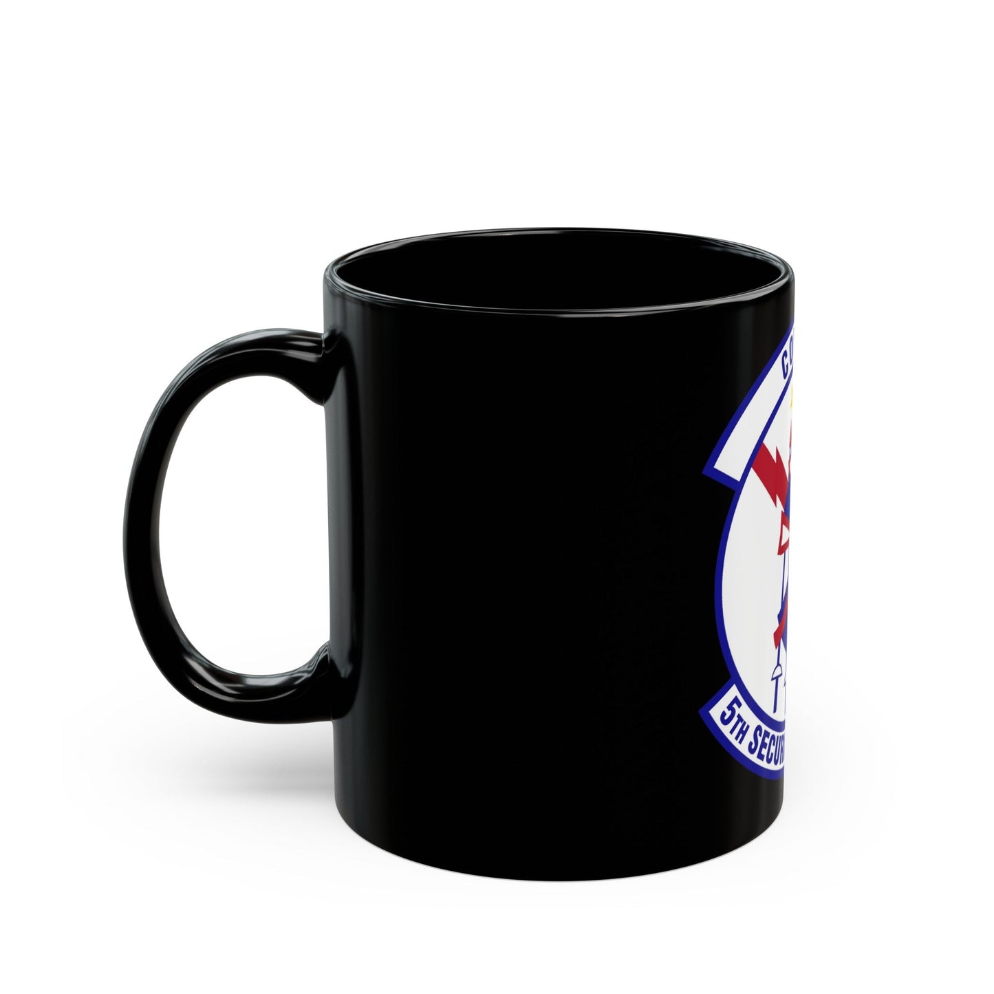 5th Security Forces Squadron (U.S. Air Force) Black Coffee Mug-The Sticker Space