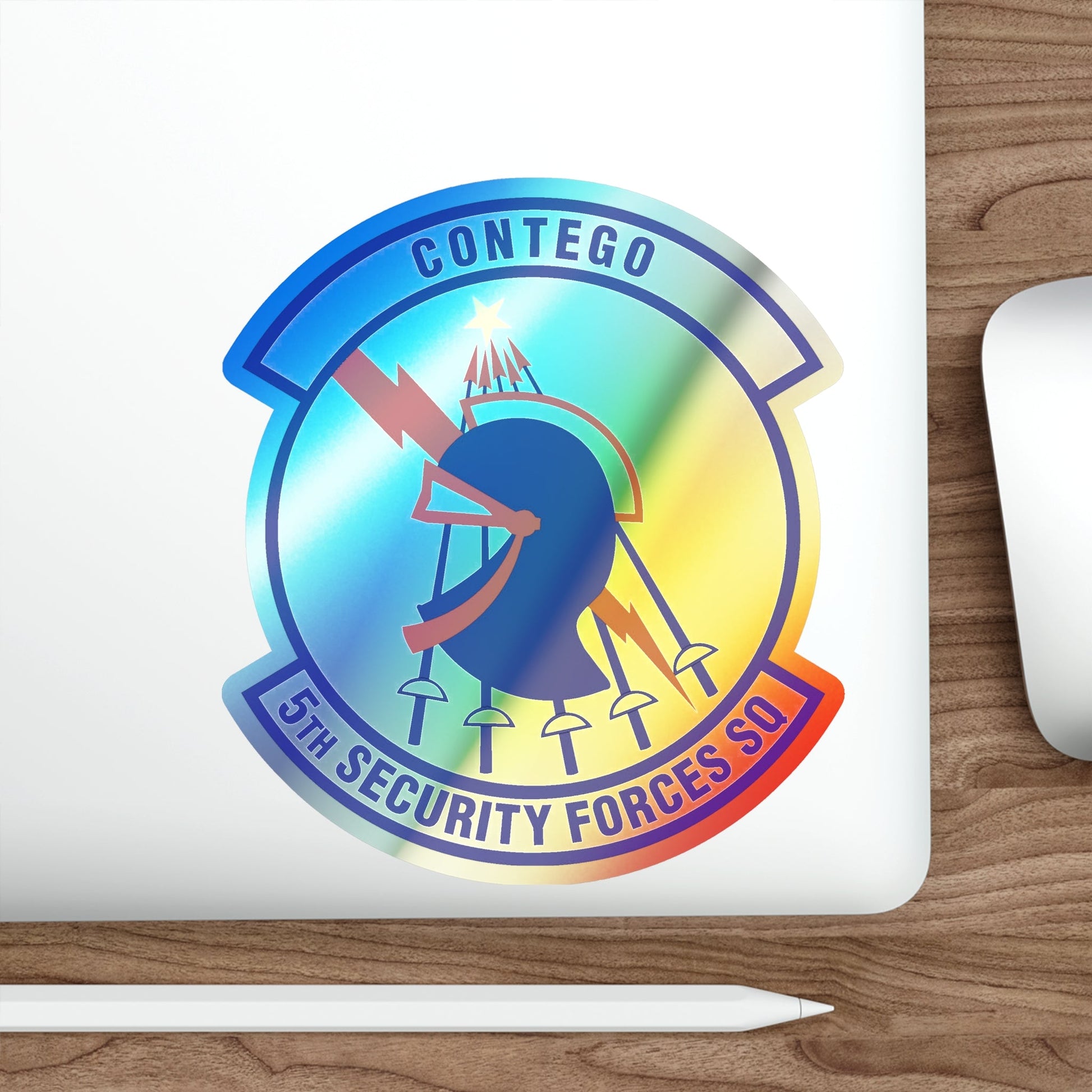 5th Security Forces Squadron (U.S. Air Force) Holographic STICKER Die-Cut Vinyl Decal-The Sticker Space