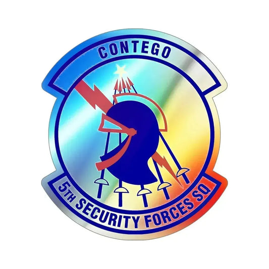 5th Security Forces Squadron (U.S. Air Force) Holographic STICKER Die-Cut Vinyl Decal 6 Inch - The Sticker Space