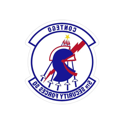 5th Security Forces Squadron (U.S. Air Force) REVERSE PRINT Transparent Die-Cut STICKER - The Sticker Space