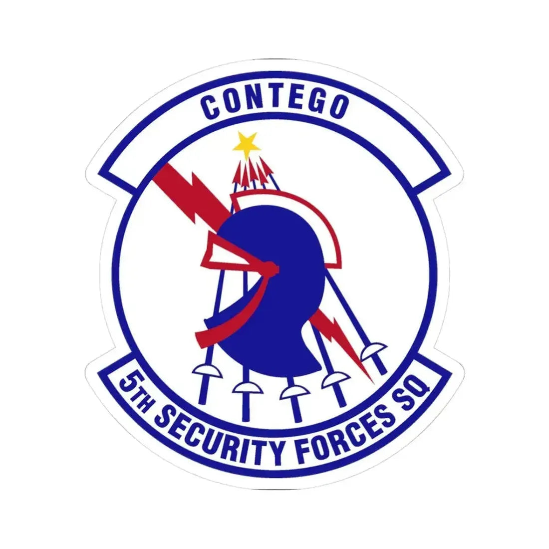 5th Security Forces Squadron (U.S. Air Force) STICKER Vinyl Kiss-Cut Decal 3 Inch White - The Sticker Space