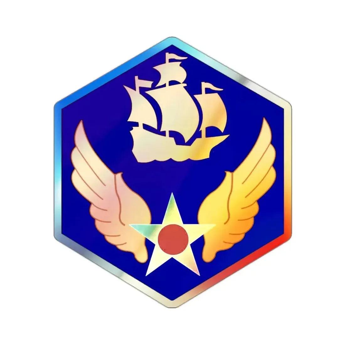6 Air Force (U.S. Army) Holographic STICKER Die-Cut Vinyl Decal 2 Inch Holographic - The Sticker Space