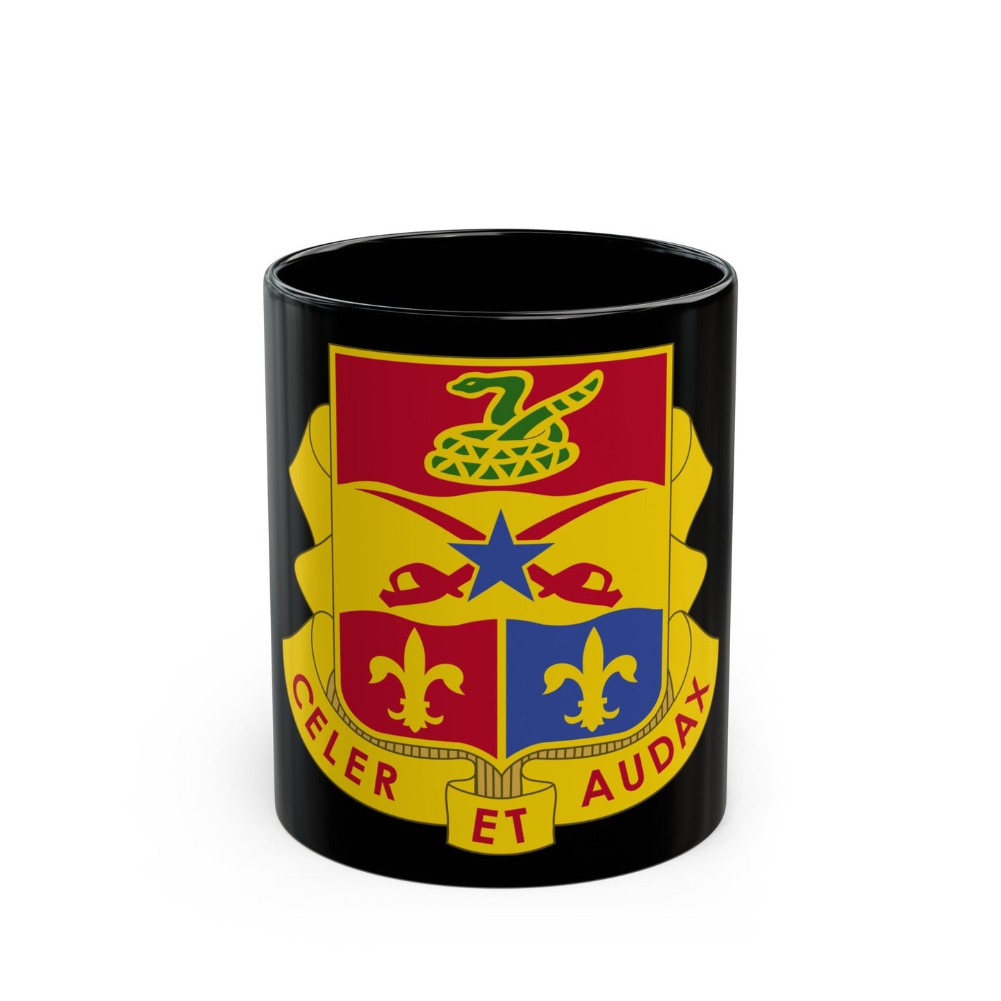 6 Artillery Regiment (U.S. Army) Black Coffee Mug-11oz-The Sticker Space