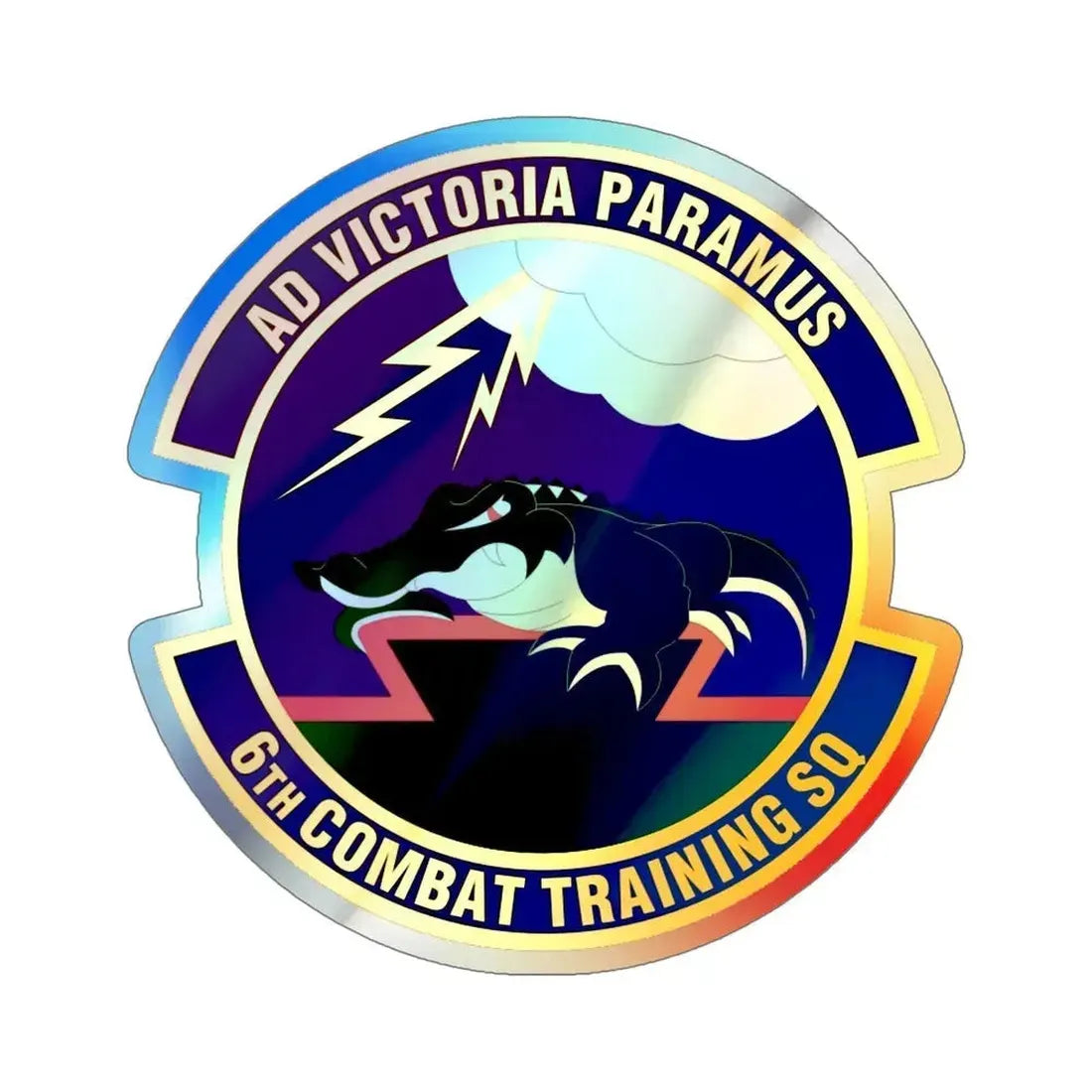 6 Combat Training Squadron ACC (U.S. Air Force) Holographic STICKER Die-Cut Vinyl Decal 6 Inch Holographic - The Sticker Space