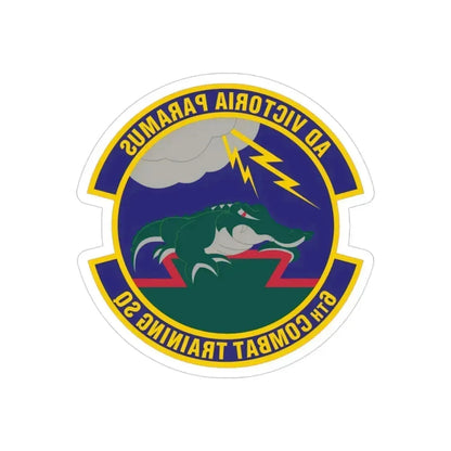 6 Combat Training Squadron ACC (U.S. Air Force) REVERSE PRINT Transparent Die-Cut STICKER 3 Inch Die-Cut Transparent - The Sticker Space