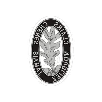 6 Engineer Battalion (U.S. Army) REVERSE PRINT Transparent Die-Cut STICKER 2 Inch Die-Cut Transparent - The Sticker Space