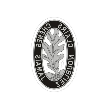 6 Engineer Battalion (U.S. Army) REVERSE PRINT Transparent Die-Cut STICKER 4 Inch Die-Cut Transparent - The Sticker Space