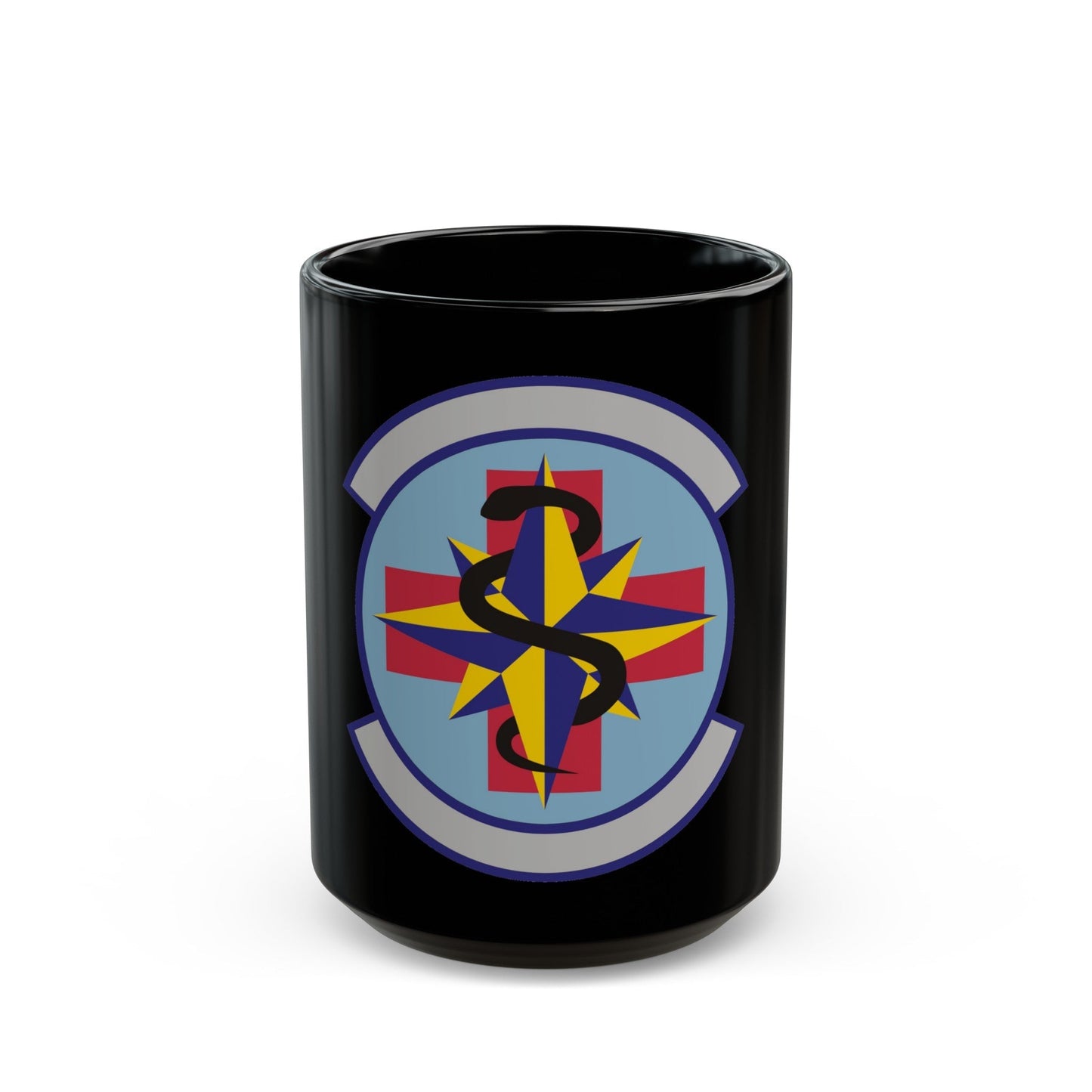 6 Healthcare Operations Squadron AMC (U.S. Air Force) Black Coffee Mug-15oz-The Sticker Space