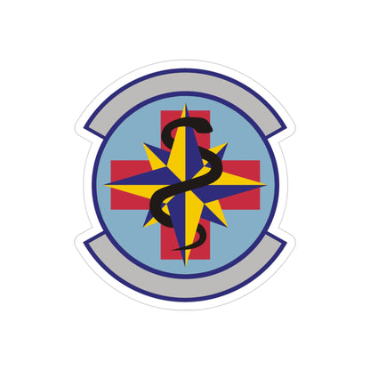 6 Healthcare Operations Squadron AMC (U.S. Air Force) REVERSE PRINT Transparent STICKER-3" × 3"-The Sticker Space