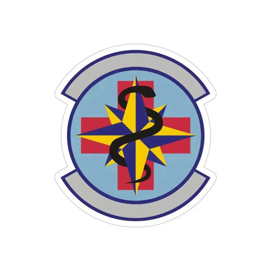 6 Healthcare Operations Squadron AMC (U.S. Air Force) REVERSE PRINT Transparent Die-Cut STICKER 6 Inch Die-Cut Transparent - The Sticker Space