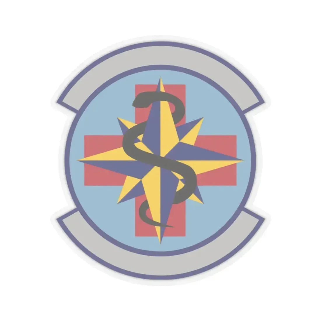 6 Healthcare Operations Squadron AMC (U.S. Air Force) STICKER Vinyl Kiss-Cut Decal 3 Inch Transparent - The Sticker Space