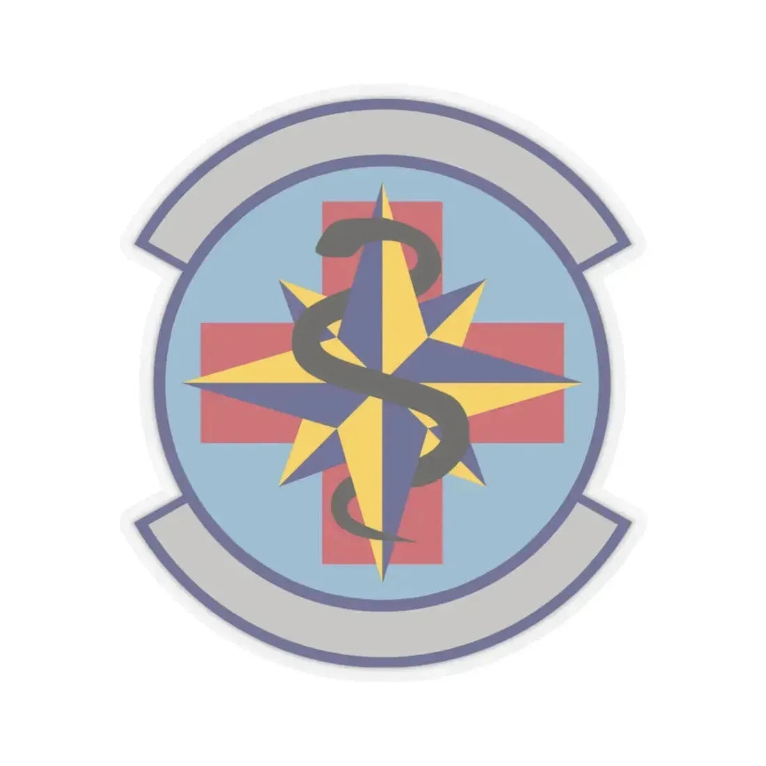 6 Healthcare Operations Squadron AMC (U.S. Air Force) STICKER Vinyl Kiss-Cut Decal 4 Inch Transparent - The Sticker Space