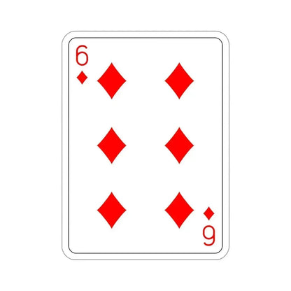 6 of Diamonds Playing Card STICKER Vinyl Die-Cut Decal 5 Inch - The Sticker Space