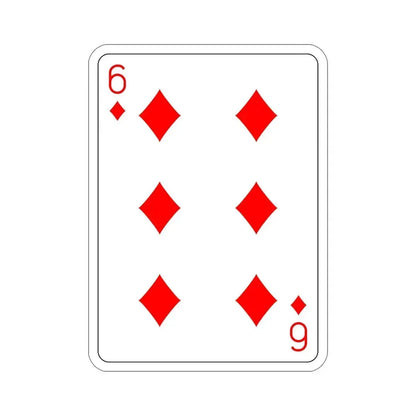 6 of Diamonds Playing Card STICKER Vinyl Die-Cut Decal - The Sticker Space