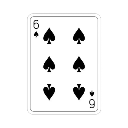 6 of Spades Playing Card STICKER Vinyl Die-Cut Decal 2 Inch - The Sticker Space