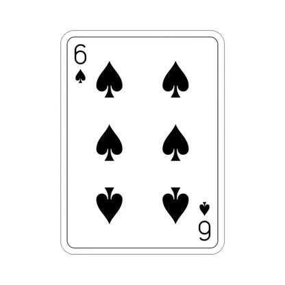 6 of Spades Playing Card STICKER Vinyl Die-Cut Decal 5 Inch - The Sticker Space