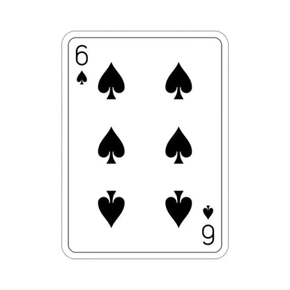 6 of Spades Playing Card STICKER Vinyl Die-Cut Decal 5 Inch - The Sticker Space