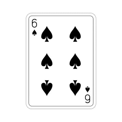 6 of Spades Playing Card STICKER Vinyl Die-Cut Decal 6 Inch - The Sticker Space