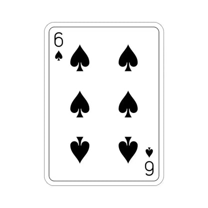 6 of Spades Playing Card STICKER Vinyl Die-Cut Decal 6 Inch - The Sticker Space