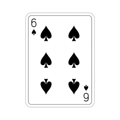 6 of Spades Playing Card STICKER Vinyl Die-Cut Decal - The Sticker Space