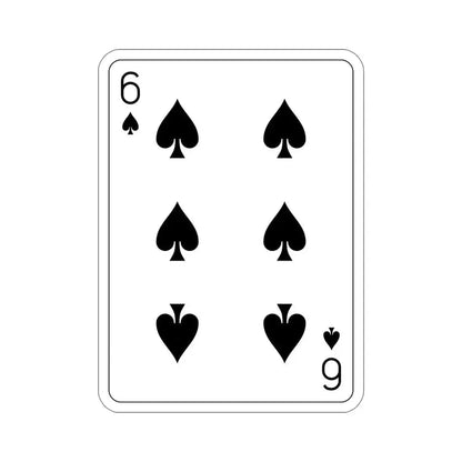 6 of Spades Playing Card STICKER Vinyl Die-Cut Decal - The Sticker Space