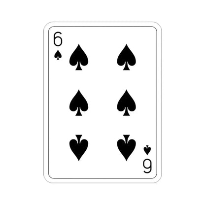 6 of Spades Playing Card STICKER Vinyl Die-Cut Decal - The Sticker Space