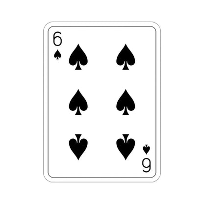 6 of Spades Playing Card STICKER Vinyl Die-Cut Decal - The Sticker Space