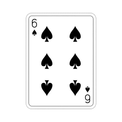 6 of Spades Playing Card STICKER Vinyl Die-Cut Decal - The Sticker Space