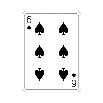6 of Spades Playing Card STICKER Vinyl Die-Cut Decal - The Sticker Space