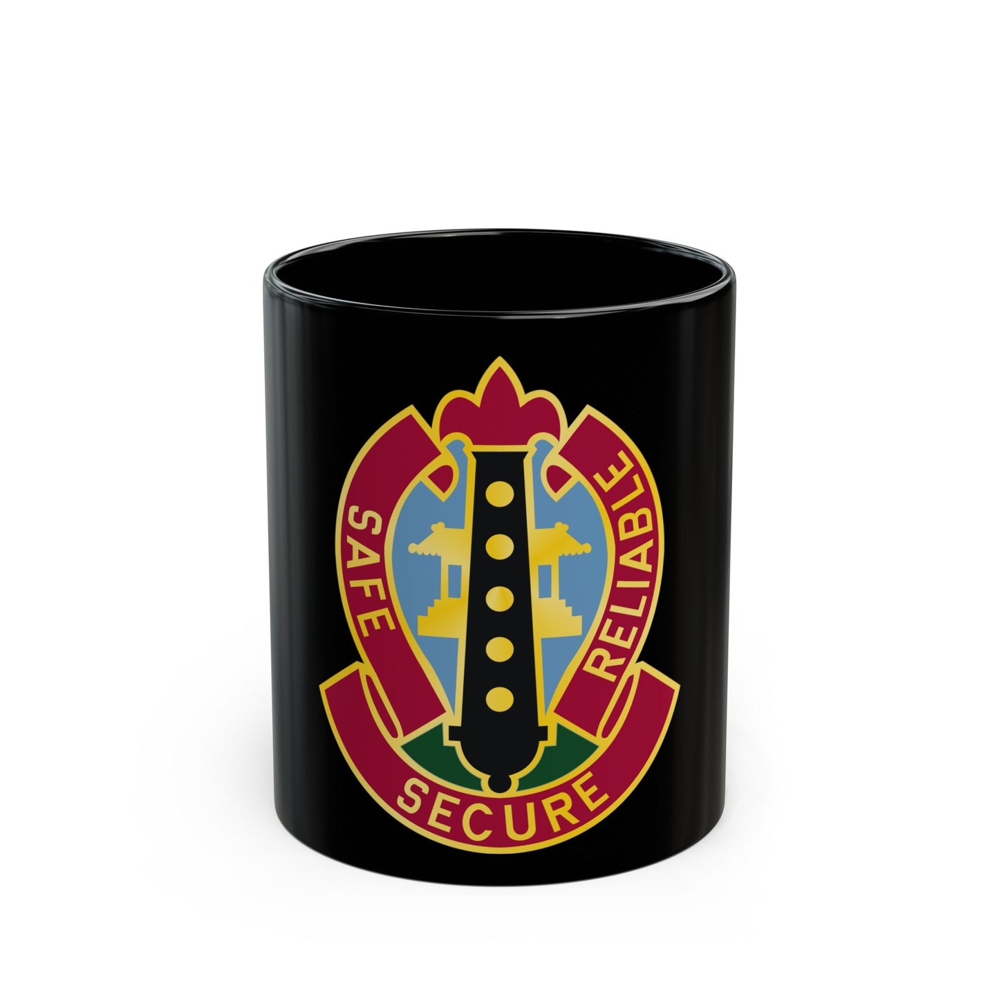 6 Ordnance Battalion (U.S. Army) Black Coffee Mug-11oz-The Sticker Space