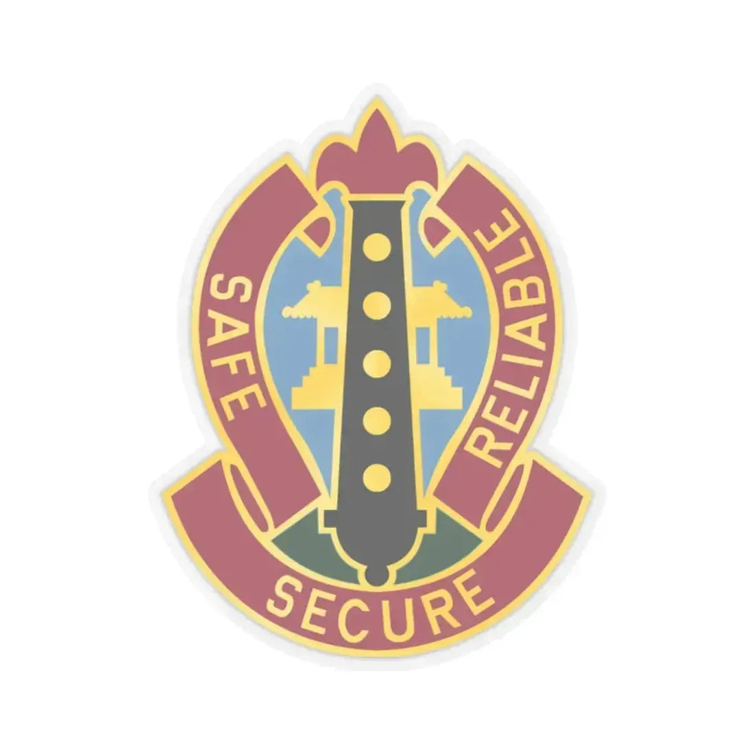 6 Ordnance Battalion (U.S. Army) STICKER Vinyl Kiss-Cut Decal 2 Inch Transparent - The Sticker Space