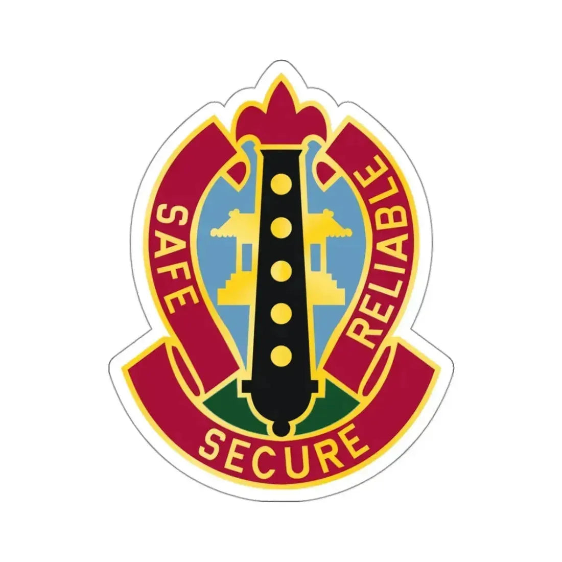 6 Ordnance Battalion (U.S. Army) STICKER Vinyl Kiss-Cut Decal 3 Inch White - The Sticker Space