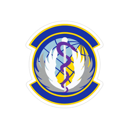 60 Healthcare Operations Squadron (U.S. Air Force) REVERSE PRINT Transparent STICKER-3" × 3"-The Sticker Space