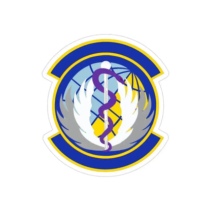 60 Healthcare Operations Squadron (U.S. Air Force) REVERSE PRINT Transparent Die-Cut STICKER 4 Inch Die-Cut Transparent - The Sticker Space