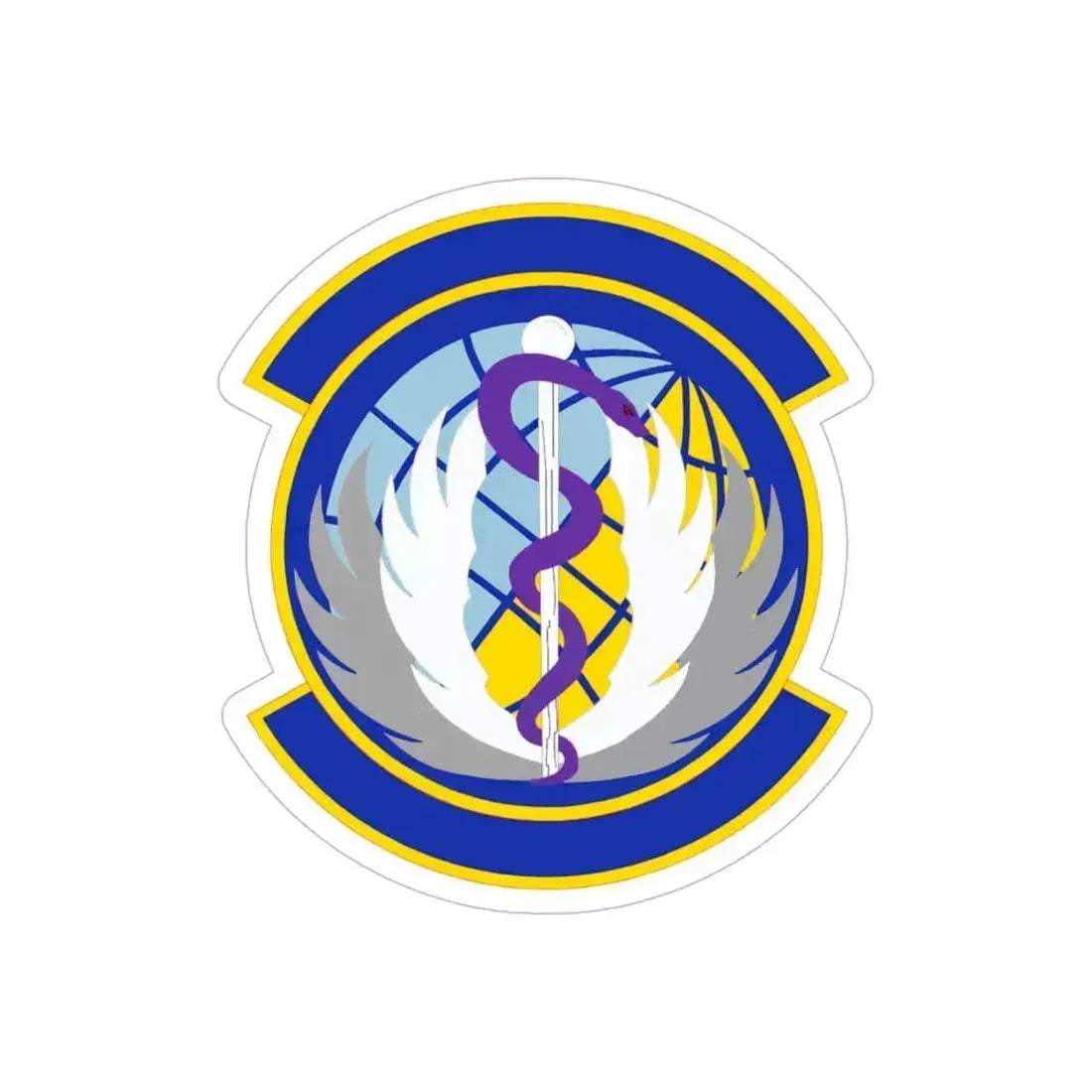 60 Healthcare Operations Squadron (U.S. Air Force) REVERSE PRINT Transparent Die-Cut STICKER 6 Inch Die-Cut Transparent - The Sticker Space