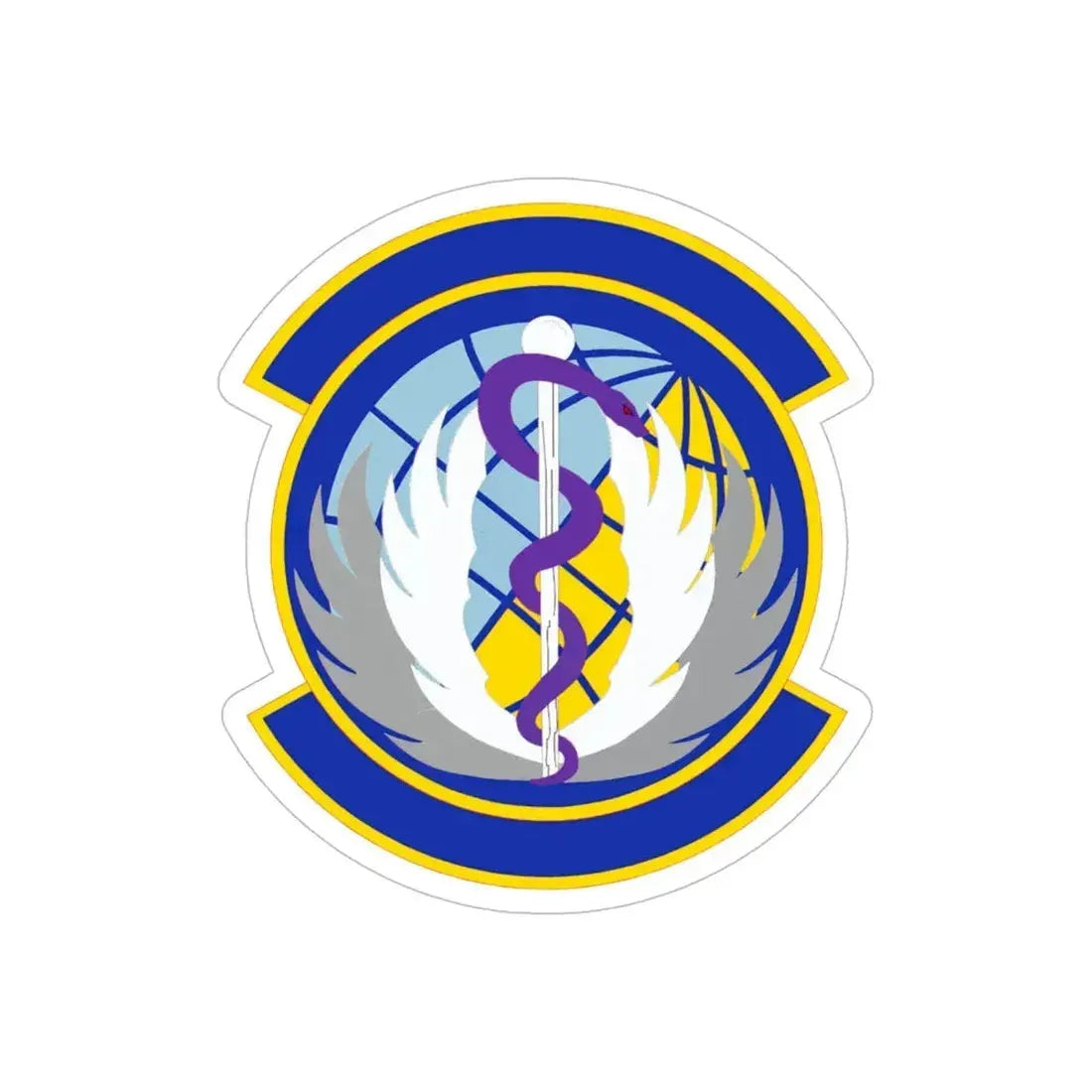 60 Healthcare Operations Squadron (U.S. Air Force) REVERSE PRINT Transparent Die-Cut STICKER - The Sticker Space