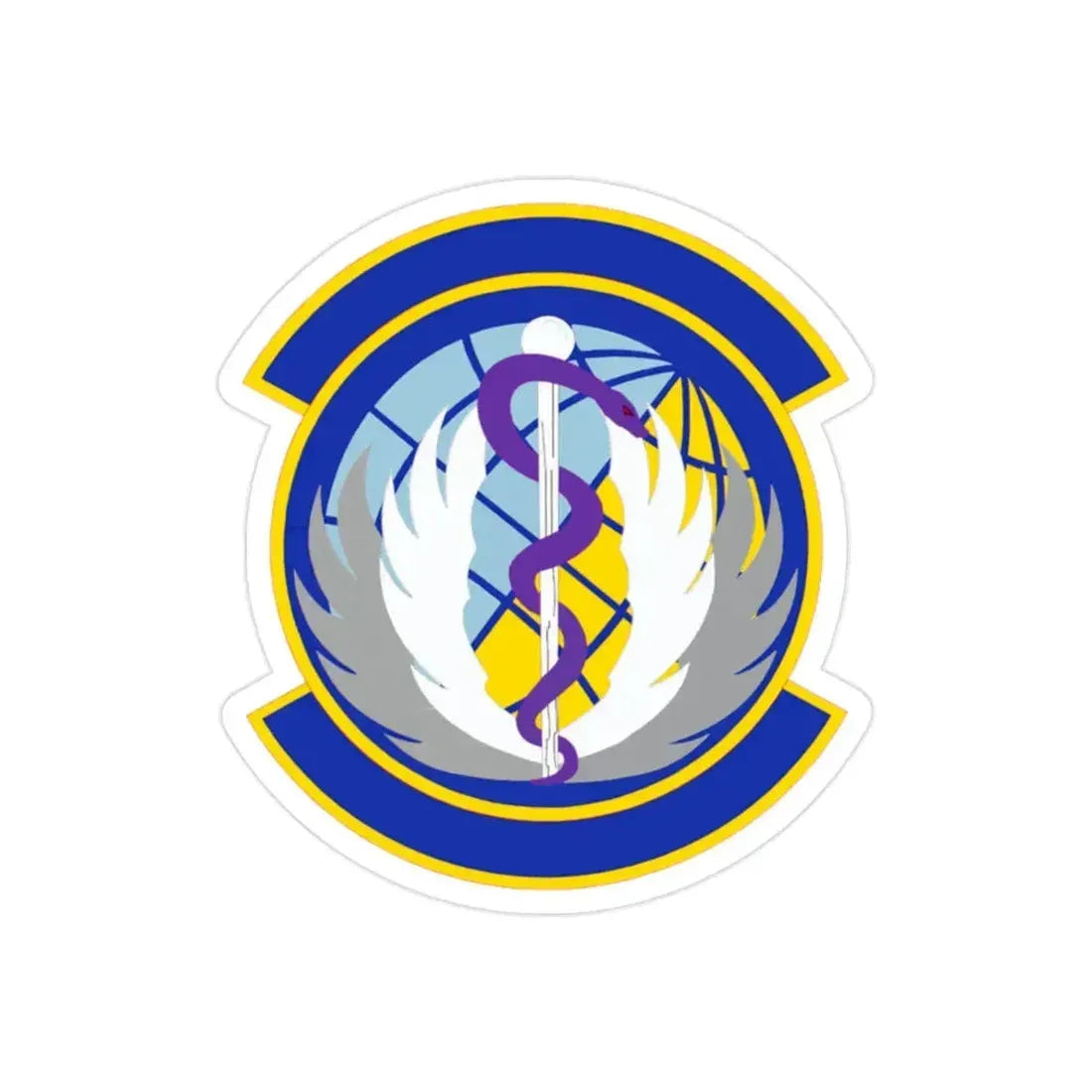 60 Healthcare Operations Squadron (U.S. Air Force) REVERSE PRINT Transparent Die-Cut STICKER - The Sticker Space
