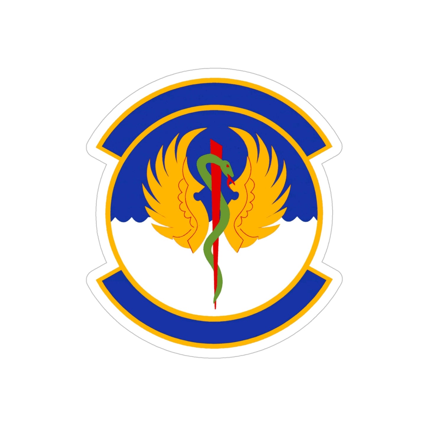 60 Operational Medical Readiness Squadron (U.S. Air Force) REVERSE PRINT Transparent STICKER-5 Inch-The Sticker Space