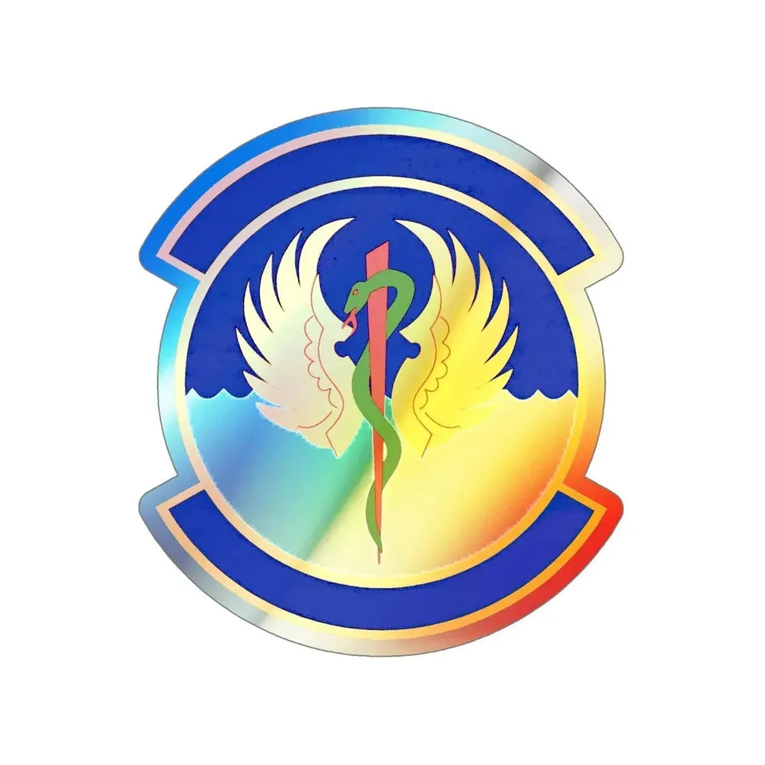 60 Operational Medical Readiness Squadron (U.S. Air Force) Holographic STICKER Die-Cut Vinyl Decal - The Sticker Space